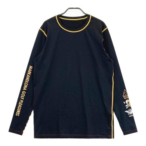 MARK&LONA モッネック長袖tシャツ MARK&LONA マークアンドロナ モックネック 長袖Tシャツ ブラック