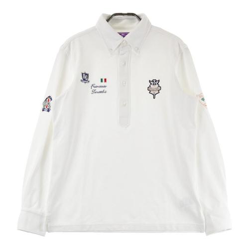 サイズ：M BEAMS GOLF ビームスゴルフ  ハイネック 長袖Tシャツ 星柄 ホワイト系 [240101424019] ゴルフウェア メンズ ストスト BEAMS GOLF ビームスゴルフ ハイネック 長袖Tシャツ 星柄