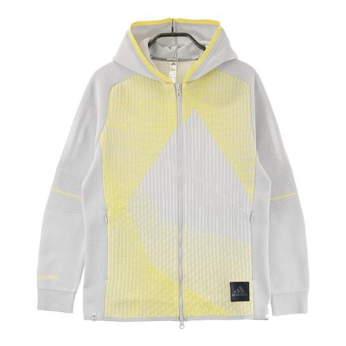 サイズ：L ADIDAS GOLF アディダスゴルフ HG1674 ニットジャケット ジップパーカー  グレー系 [240101463409] ゴルフウェア レディース ストスト ADIDAS GOLF アディダスゴルフ HG1674 ニットジャケット ジップ