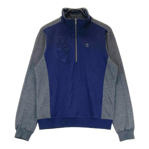 サイズ：M MUNSING WEAR マンシングウェア  ハーフジップ スウェットトレーナー  ネイビー系 [240101463647] ゴルフウェア メンズ ストスト MUNSING WEAR マンシングウェア ハーフジップ スウェット