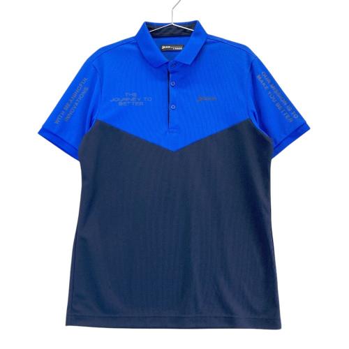 SRIXON 【超美品】スリクソン 半袖ポロシャツ 黒 ロゴ白 千鳥柄