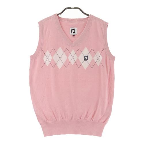 FOOT JOY フットジョイ ニットベスト ピンク系 サイズ：L ランク：A