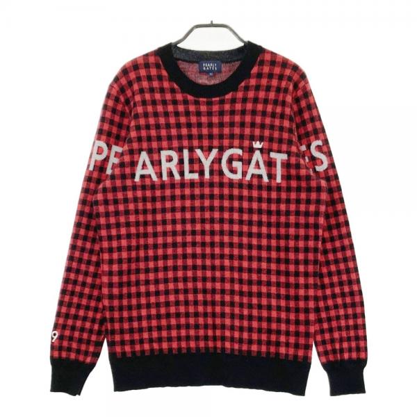 PEARLY GATES - パーリーゲイツ クルーネックニットプルオーバー ５ 14Gクルーネックニットプルオーバー ＜ジャガードロゴ総柄