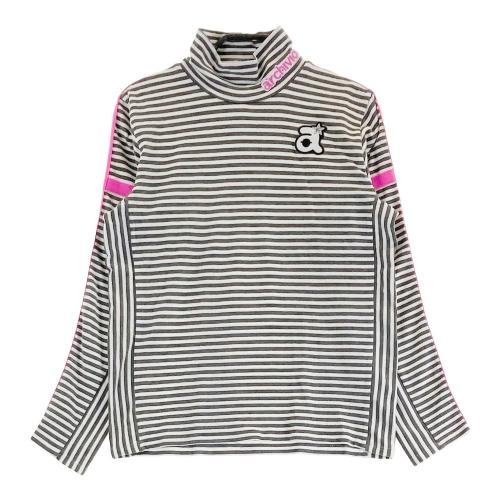 ARCHIVIO アルチビオ ハイネック 長袖Tシャツ ボーダー柄
