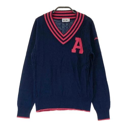 サイズ：L ADIDAS GOLF アディダスゴルフ IS4806 2024年モデル ニット セーター  ブラック系 [240101422765] ゴルフウェア レディース ストスト サイズ：L ADIDAS GOLF アディダスゴルフ IS4806 2024年モデル