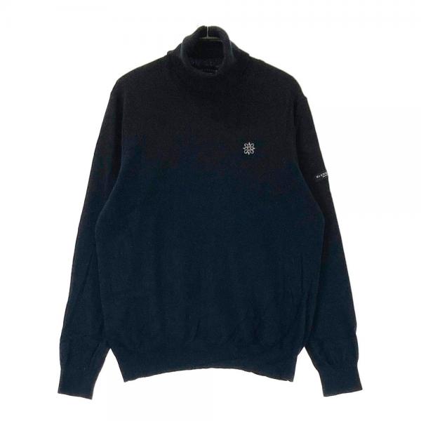 サイズ：M ST ANDREWS セントアンドリュース  ハイネック 長袖ニットセーター  ブラック系 [240101464149] ゴルフウェア メンズ ストスト ST ANDREWS セントアンドリュース ハイネック 長袖ニット