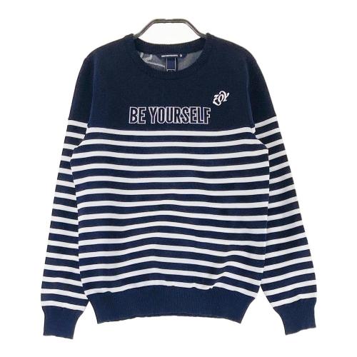 サイズ：40 ZOY ゾーイ 071578711 ニット セーター ボーダー ベージュ系 [240101416487] ゴルフウェア レディース ストスト ZOY ゾーイ ニットセーター ボーダー柄 ベージュ系 サイズ：40