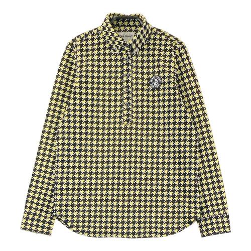 JACK BUNNY ジャックバニー 長袖ポロシャツ 千鳥柄 イエロー系 サイズ