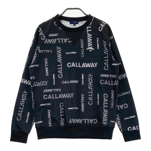 サイズ：S CALLAWAY キャロウェイ  長袖スウェット プリント  ネイビー系 [240101478142] ゴルフウェア レディース ストスト CALLAWAY キャロウェイ 長袖スウェット プリント ネイビー系