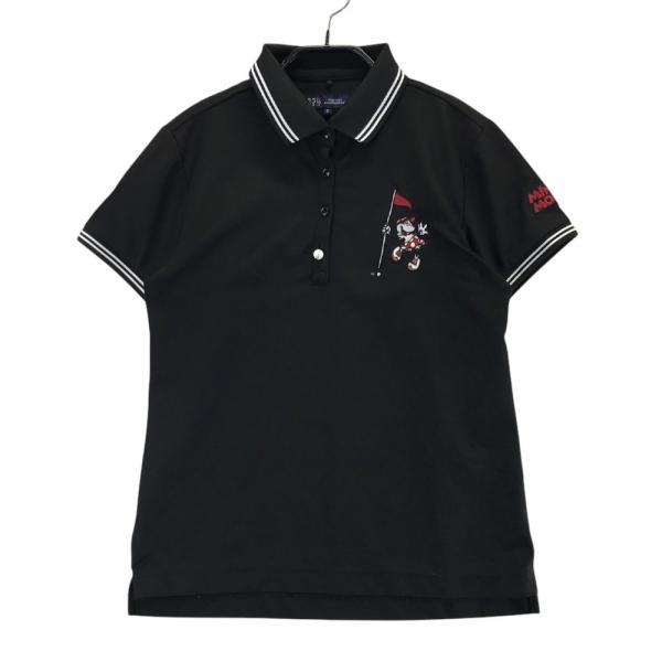 【新品】23区GOLF ニジュウサンクゴルフ ×Disney 半袖ポロシャツ ブラック系 2 [240101205043] ゴルフウェア レディース 23区GOLF ニジュウサンクゴルフ ×Disney 半袖ポロシャツ