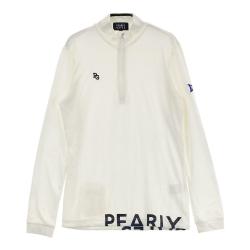 サイズ：1 PEARLY GATES パーリーゲイツ  ハーフジップ 長袖Tシャツ  ホワイト系 [240101465236] ゴルフウェア レディース ストスト PEARLY GATES パーリーゲイツ ハーフジップ 長袖Tシャツ
