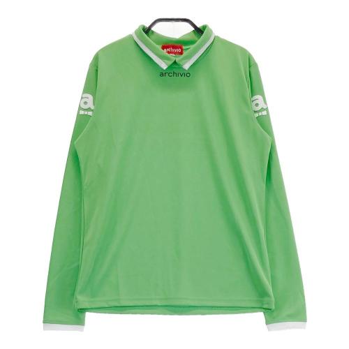 ARCHIVIO アルチビオ 襟付き長袖Tシャツ ボーダー グレー系