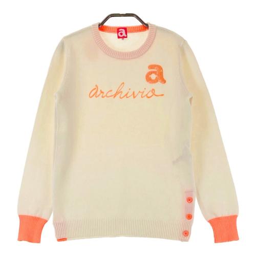 ARCHIVIO アルチビオ ウール混 長袖ニットセーター プリント