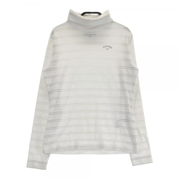 サイズ：M CALLAWAY キャロウェイ  ハイネック 長袖Tシャツ  ホワイト系 [240101395173] ゴルフウェア メンズ ストスト 新品】CALLAWAY キャロウェイ ハイネック 長袖 インナーTシャツ