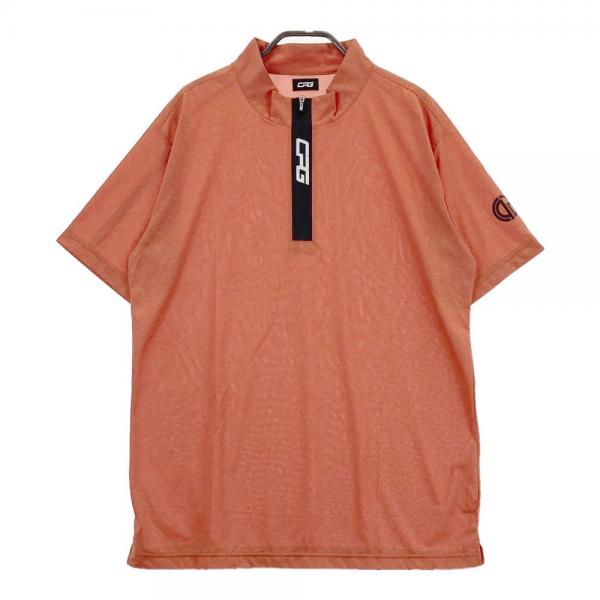 CPG GOLF シーピージーゴルフ 半袖ハーフジップTシャツ オレンジ