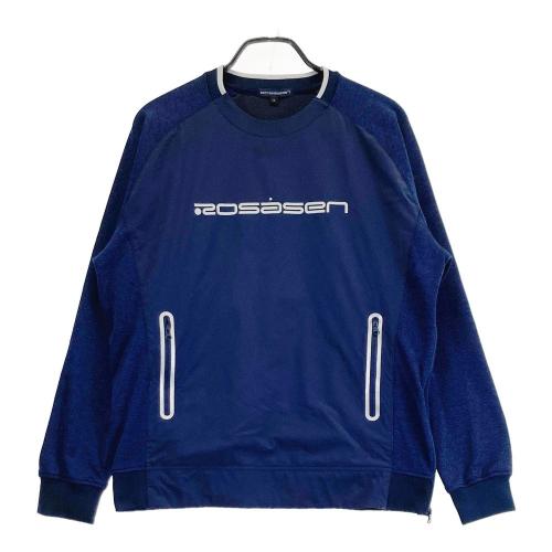 サイズ：LL ROSASEN ロサーセン  異素材切替 長袖ブルゾン ジャケット  ネイビー系 [240101466194] ゴルフウェア メンズ ストスト ROSASEN ロサーセン 異素材切替 長袖ブルゾン ジャケット