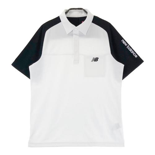 サイズ：7 NEW BALANCE GOLF ニューバランス  半袖ポロシャツ ピンクプリント  ホワイト系 [240101425656] ゴルフウェア メンズ ストスト サイズ：7 NEW BALANCE GOLF ニューバランス 半袖ポロシャツ