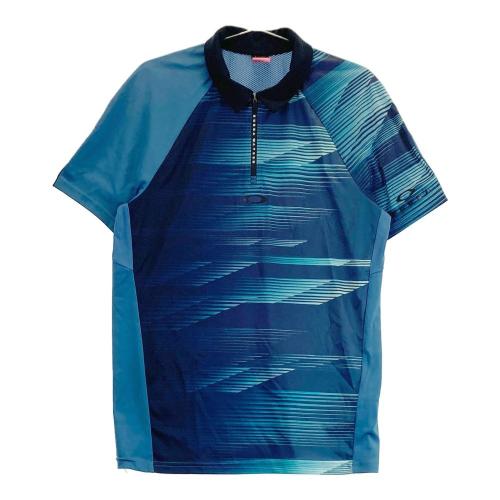 OAKLEY オークリー ハーフジップ 長袖Tシャツ ブルー系 L OAKLEY オークリー ハーフジップ 長袖Tシャツ ブルー系 XL