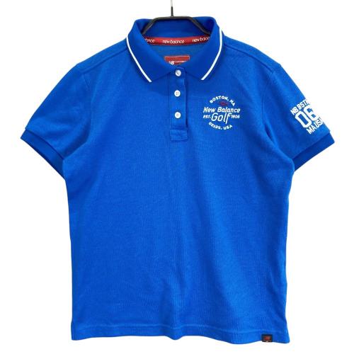 美品　NEW BALANCE GOLF ニューバランス　ゴルフ　ポロシャツ　青 NEW BALANCE GOLF ニューバランス 半袖ポロシャツ ブルー系