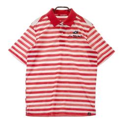 サイズ：7 NEW BALANCE GOLF ニューバランス  半袖ポロシャツ ピンクプリント  ホワイト系 [240101425656] ゴルフウェア メンズ ストスト NEW BALANCE GOLF(ニューバランスゴルフ) ポロシャツ｜中古