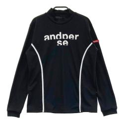 サイズ：L AND PER SE アンパスィ  長袖ハイネックTシャツ  ブラック系 [240101429319] ゴルフウェア レディース ストスト AND PER SE(アンパスィ) Tシャツ｜中古ゴルフウェア通販サイト