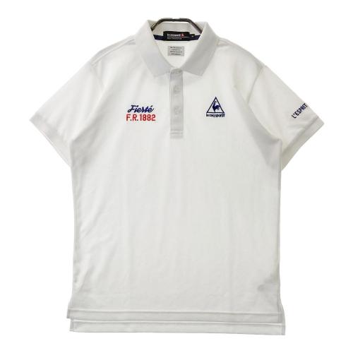 サイズ：LL LE COQ GOLF ルコックゴルフ 2024年モデル 半袖ポロシャツ  ホワイト系 [240101457550] ゴルフウェア メンズ ストスト LE COQ GOLF ルコックゴルフ 2024年モデル 半袖ポロシャツ