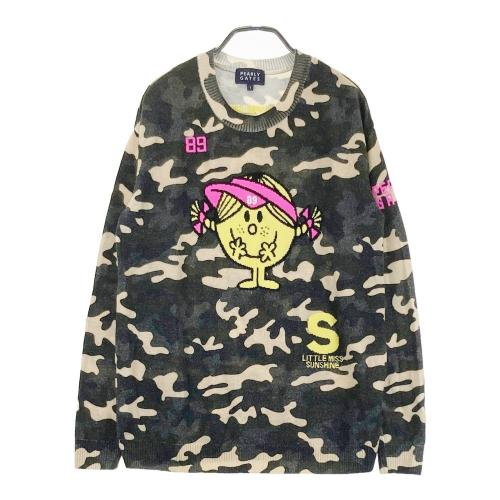 サイズ：0 PEARLY GATES パーリーゲイツ ×Simpsons ニットセーター シンプソンズ カーキ系 [240101476005] ゴルフウェア レディース ストスト サイズ：0 PEARLY GATES パーリーゲイツ ×Simpsons ニット