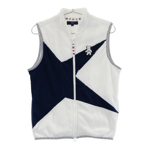 CALLAWAY キャロウェイ ジップベスト ホワイト系 サイズ：L ランク：B