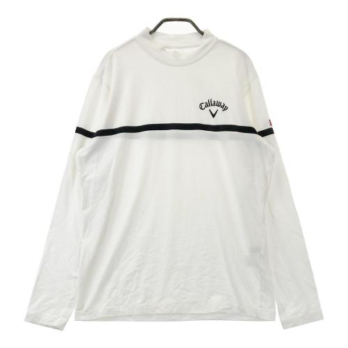 サイズ：5 PEARLY GATES パーリーゲイツ 2024年モデル モックネック 長袖Tシャツ プリント  ホワイト系 [240101417665] ゴルフウェア メンズ ストスト PEARLY GATES パーリーゲイツ 2024年モデル モックネック 長袖T