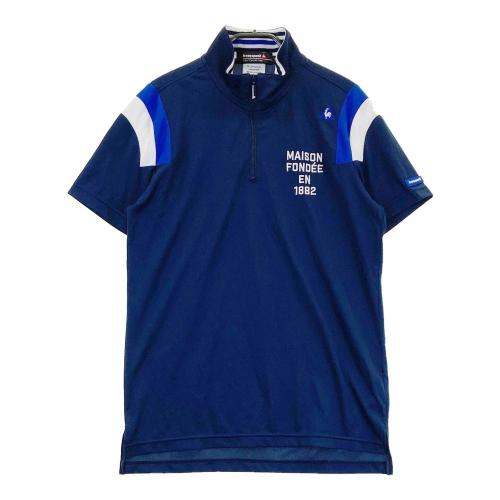 【未使用】le coq sportif　ハーフジップ ゴルフシャツ　L　ネイビー LE COQ GOLF ルコックゴルフ 2023年 ハーフジップ 半袖Tシャツ