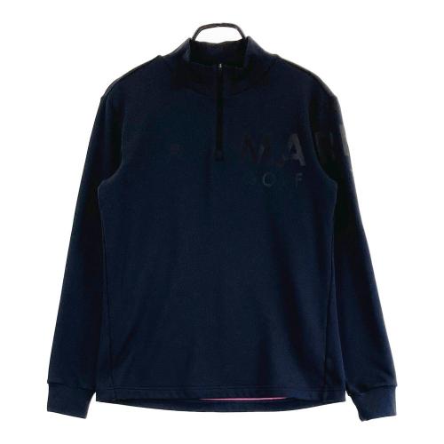 サイズ：50 MARK&amp;LONA マークアンドロナ  ハーフジップ 長袖Tシャツ 裏起毛  レッド系 [240101435620] ゴルフウェア メンズ ストスト MARK&LONA マークアンドロナ ハーフジップ 長袖Tシャツ 裏起毛