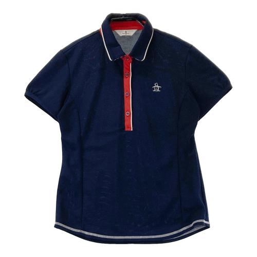 サイズ：M MUNSING WEAR マンシングウェア MGMTJA04 半袖ポロシャツ ボタンダウン 総柄 ネイビー系 [240101442113] ゴルフウェア メンズ ストスト MUNSING WEAR マンシングウェア MGMTJA04 半袖ポロシャツ ボタン