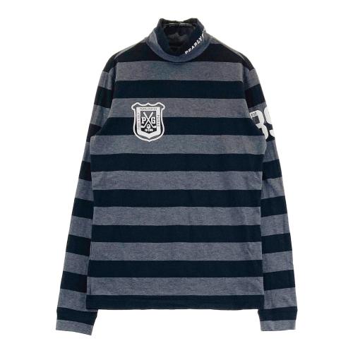 サイズ：38 ARCHIVIO アルチビオ  長袖ハイネックTシャツ ボーダー グレー系 [240101463985] ゴルフウェア レディース ストスト ARCHIVIO アルチビオ ハイネック 長袖Tシャツ ボーダー柄 グレー