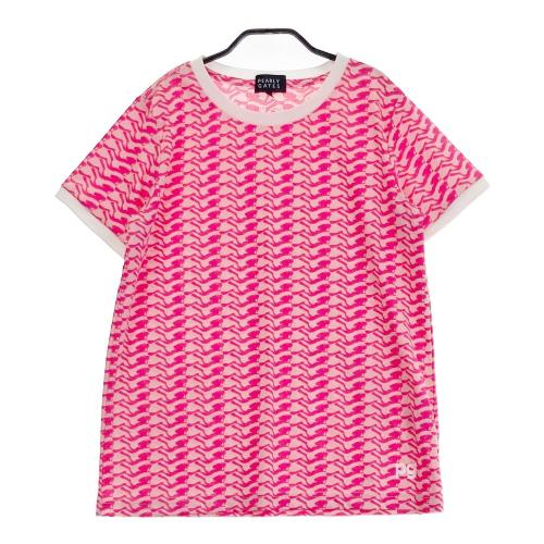 サイズ：1 PEARLY GATES パーリーゲイツ 2023年モデル 半袖Tシャツ  ピンク系 [240101444230] ゴルフウェア レディース ストスト PGG PEARLY GATES パーリーゲイツ 2023年モデル 半袖Tシャツ