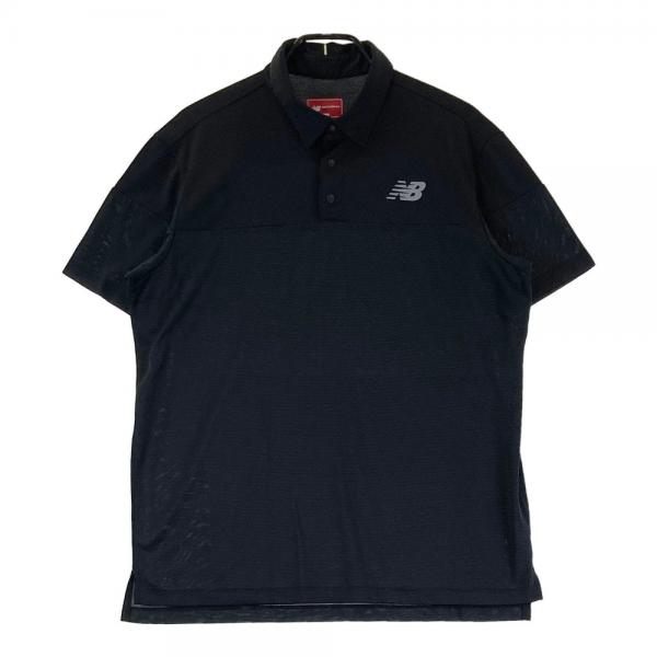 サイズ：7 NEW BALANCE GOLF ニューバランス  半袖ポロシャツ  ブラック系 [240101467553] ゴルフウェア メンズ ストスト NEW BALANCE GOLF ニューバランス 半袖ポロシャツ ブラック系