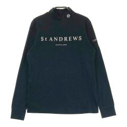 サイズ：L ST ANDREWS セントアンドリュース  フロントロゴ ハイネック長袖Tシャツ  ブルー系 [240101429932] ゴルフウェア レディース ストスト ST ANDREWS(セントアンドリュース) Tシャツ｜中古ゴルフウェア