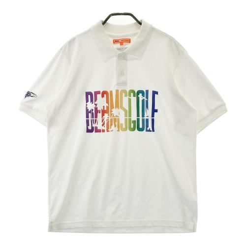BEAMS GOLF ビームスゴルフ 半袖ポロシャツ ボーダー柄 ホワイト