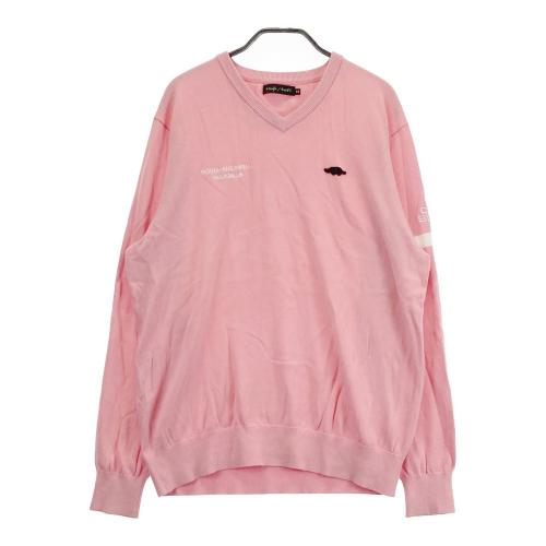 サイズ：L ROUGH&amp;SWELL ラフアンドスウェル × Kuchibue Golf Gentleman 2024年モデル ニットセーター  ブルー系 [240101371381] ゴルフウェア メンズ ストスト ROUGH&SWELL ラフアンドスウェル × Kuchibue Golf Gentleman