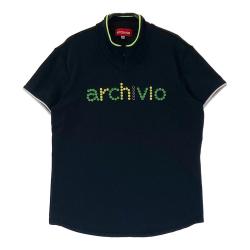 サイズ：38 ARCHIVIO アルチビオ  ジップ付 ハイネック 半袖Tシャツ ロゴ  ブラック系 [240101468251] ゴルフウェア レディース ストスト ARCHIVIO アルチビオ ジップ付 ハイネック 半袖Tシャツ ロゴ