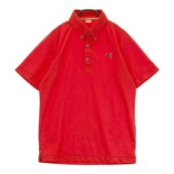 PUMA GOLF プーマゴルフ 半袖ポロシャツ ボタンダウン レッド系