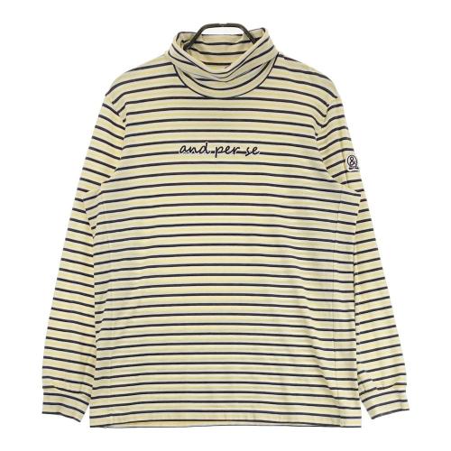 サイズ：LL AND PER SE アンパスィ  タートルネック 起毛長袖Tシャツ ボーダー柄 ホワイト系 [240101468784] ゴルフウェア メンズ ストスト 楽天市場】AND PER SE アンパスィ タートルネック 起毛長袖T