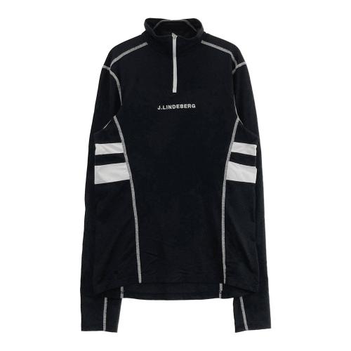 サイズ：M J.LINDEBERG ジェイリンドバーグ  ハーフジップ 長袖Tシャツ  ホワイト系 [240101418549] ゴルフウェア メンズ ストスト J.LINDEBERG ジェイリンドバーグ ハーフジップ長袖Tシャツ