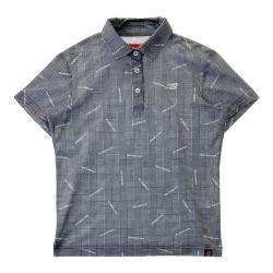 サイズ：1 NEW BALANCE GOLF ニューバランス  半袖ポロシャツ チェック柄 グレー系 [240101468900] ゴルフウェア レディース ストスト NEW BALANCE GOLF ニューバランス 半袖ポロシャツ チェック柄