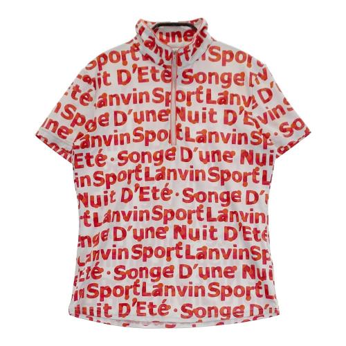 ランバンスポール　長袖トップス38    グリーン LANVIN SPORT ランバン スポール ハーフジップ 長袖Tシャツ 総柄