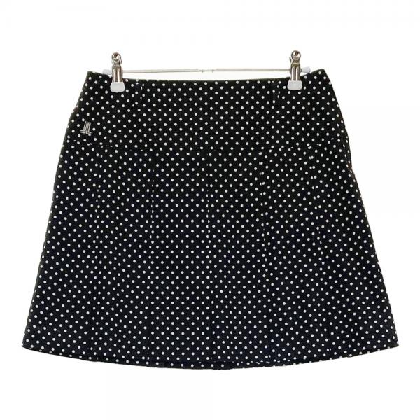 サイズ：サイズ表記無 LANVIN SPORT ランバン スポール  ストレッチ プリーツスカート 裏地付 ドット柄 ブラック系 [240101469119] ゴルフウェア レディース ストスト LANVIN SPORT ランバン スポール ストレッチ プリーツスカート