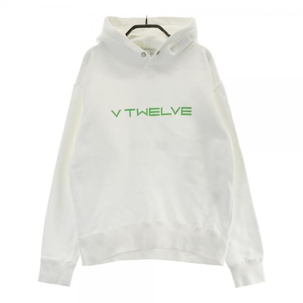 サイズ：S V12 ヴィトゥエルヴ  スウェットパーカー  ホワイト系 [240101469294] ゴルフウェア メンズ ストスト V12 ヴィトゥエルヴ スウェットパーカー ホワイト系 サイズ：S