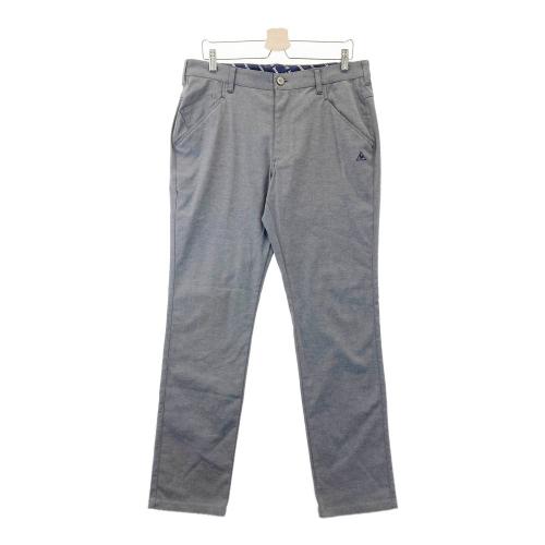 【ルコックゴルフ】極美品 ロングパンツ 総柄 総ロゴ グレー 88サイズ メンズ LE COQ GOLF ルコックゴルフ ストレッチパンツ LG総柄 グレー系