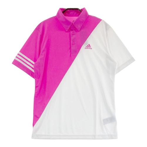 サイズ：XL ADIDAS GOLF アディダスゴルフ 2024年モデル IT0926 半袖ポロシャツ ボタンダウン  ホワイト系 [240101435432] ゴルフウェア メンズ ストスト ADIDAS GOLF アディダスゴルフ 2024年モデル IT0926 半袖