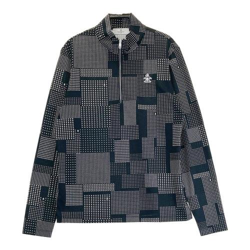 Munsing wear 刺繍　長袖　ハーフジップ　シャツ　ロンT MUNSING WEAR マンシングウェア ハーフジップ 長袖Tシャツ 刺繍