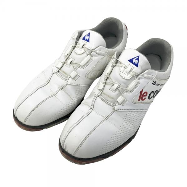 LE COQ GOLF ルコックゴルフ QQ0595 ダイヤル式 ゴルフシューズ  ホワイト系 26cm [240101443133] ゴルフウェア メンズ ストスト LE COQ GOLF ルコックゴルフ QQ0595 ゴルフシューズ ヒール